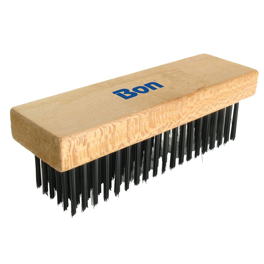Bon 84-668 Wire Brush - 7 1/8-In. x 2 1/4-In. with Wood Handle