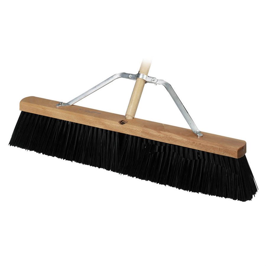CONCRETE FLOOR BROOM HEAVY DUTY 36" WITH 5' WOOD HANDLE