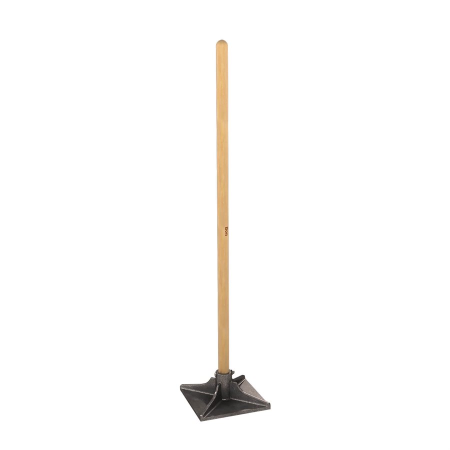 DIRT TAMPER 8" x 8" WITH 48" WOOD HANDLE