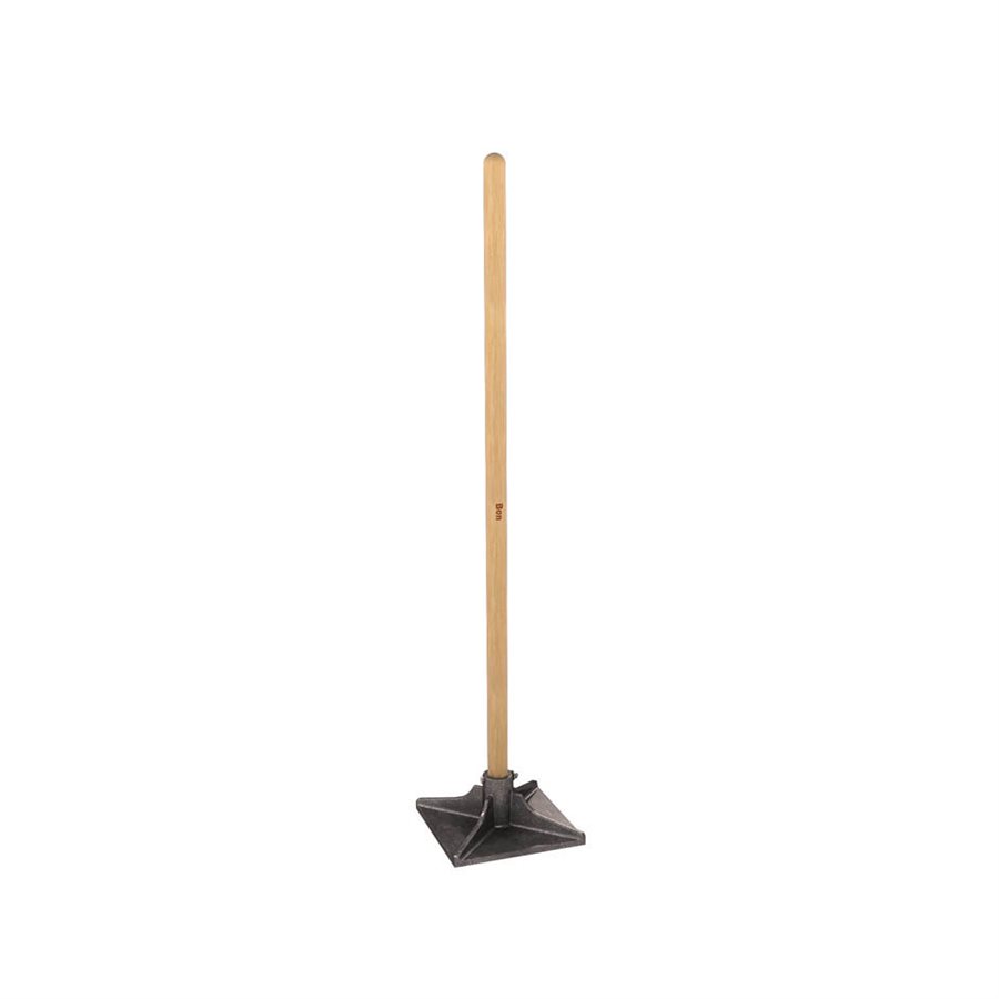 DIRT TAMPER 10" x 10" WITH 48" WOOD HANDLE