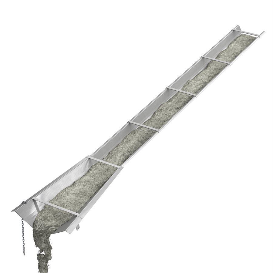ALUMINUM FLARED END CONCRETE CHUTE 16'