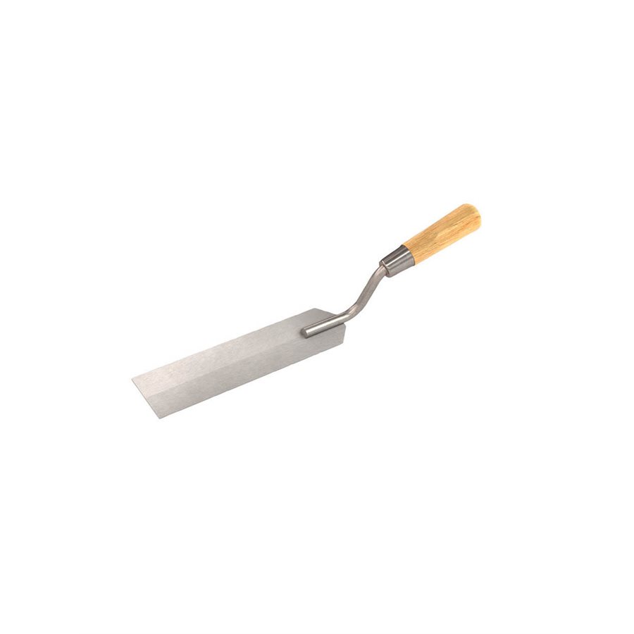 STAINLESS STEEL MARGIN TROWEL 7" x 1 1/2" WITH WOOD HANDLE