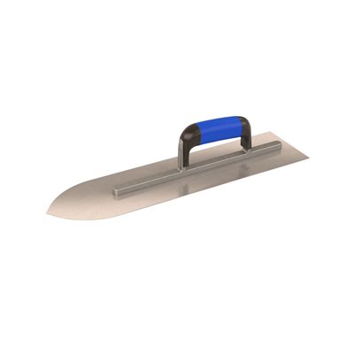 POINTED FRONT TROWEL - 17 3/4" x 4 1/2" WITH COMFORT GRIP HANDLE POINTED FRONT TROWEL - 17 3/4" x 4 1/2" WITH COMFORT GRIP HANDLE