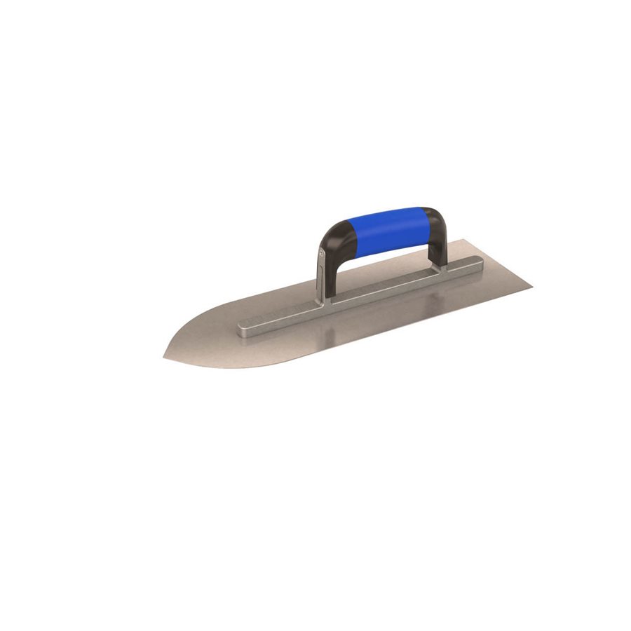 POINTED FRONT TROWEL 14 1/4" x 4 11/16" WITH COMFORT GRIP HANDLE