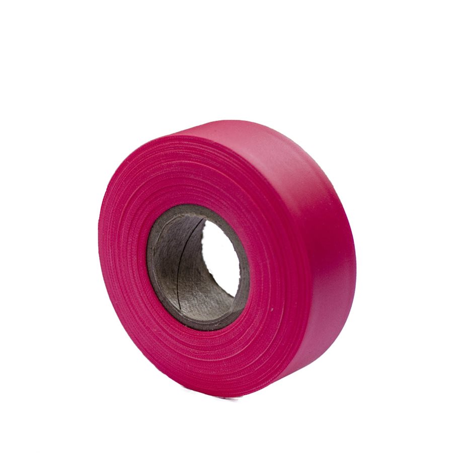 FLAGGING TAPE FLUORESCENT PINK 150' x 1 3/16" (12/PKG)