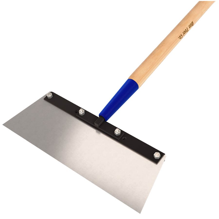 DELUXE FLOOR SCRAPER 22" STEEL ANGLE CUT BLADE 60" WOOD HANDLE