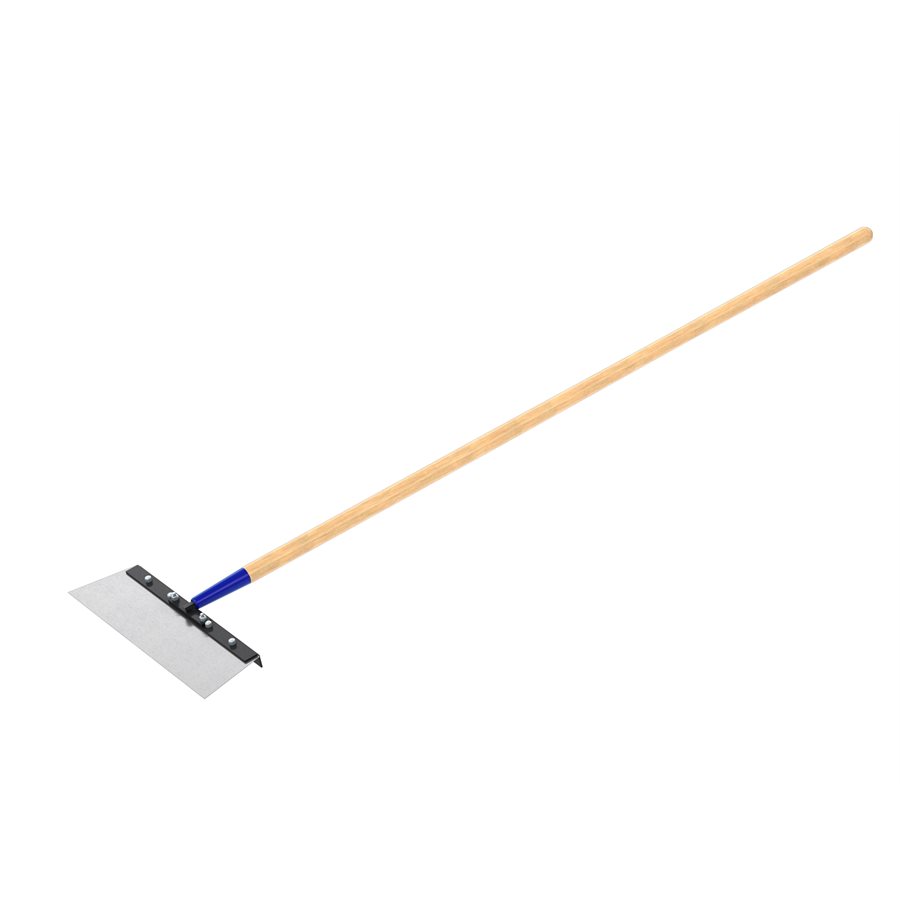 DELUXE FLOOR SCRAPER 18" STEEL ANGLE CUT BLADE 60" WOOD HANDLE