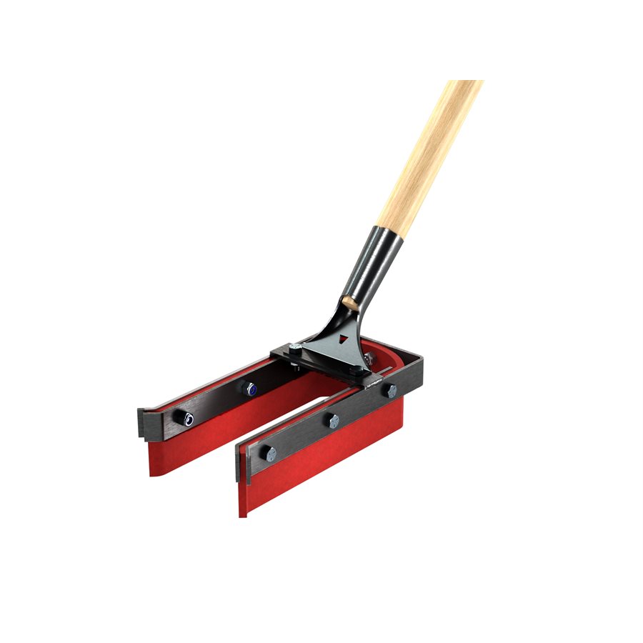 ASPHALT SQUEEGEE U SHAPED WITH RED SILICONE BLADE