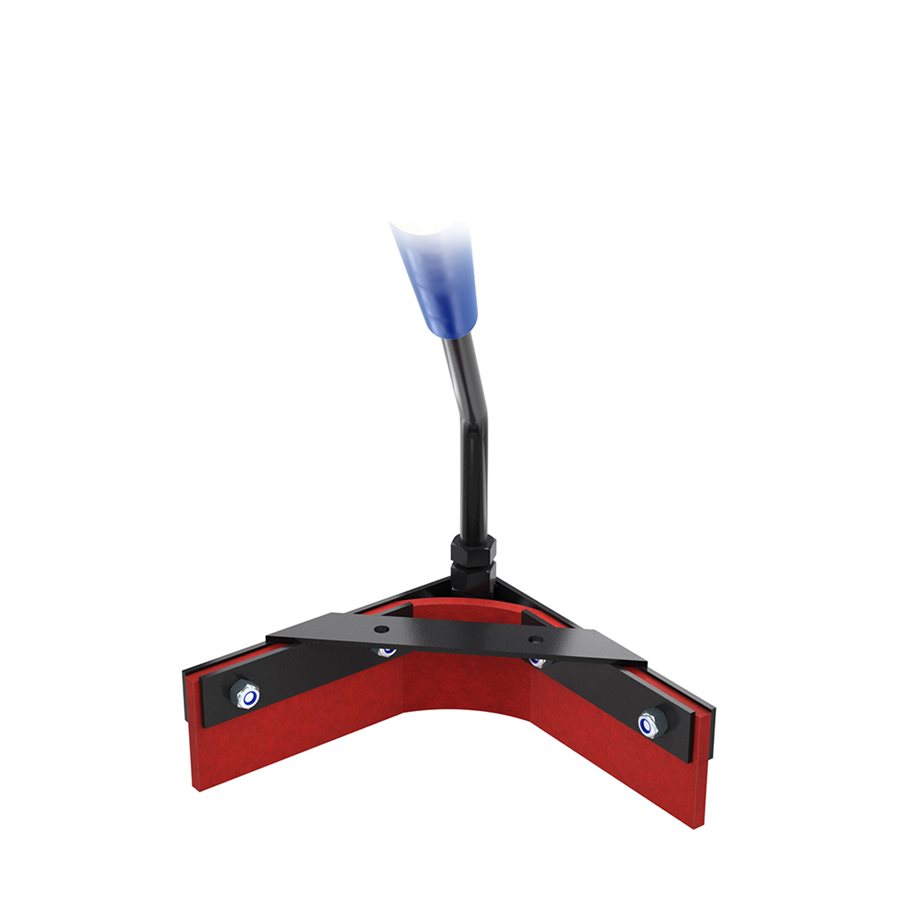REVERSIBLE VSHAPED ASPHALT SQUEEGEE RED SILICONE BLADE