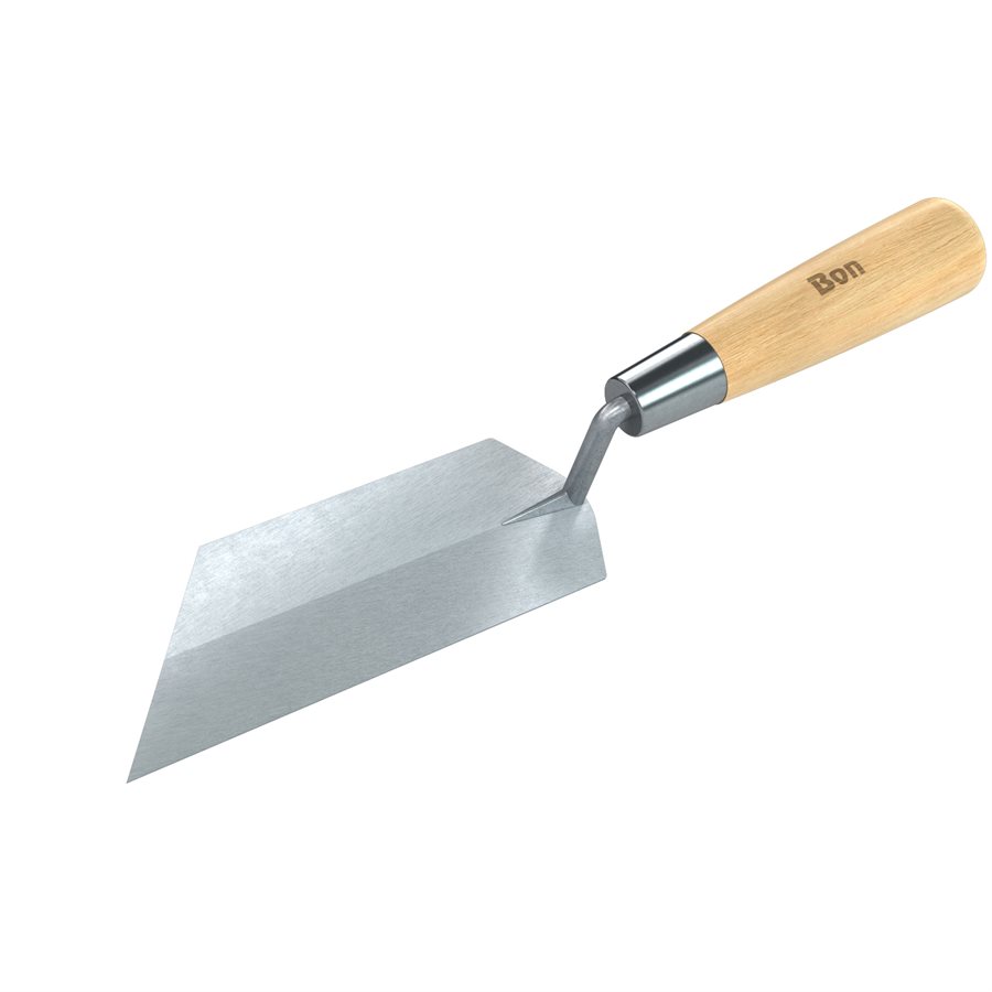 45° ANGLE MARGIN TROWEL RIGHT WITH WOOD HANDLE