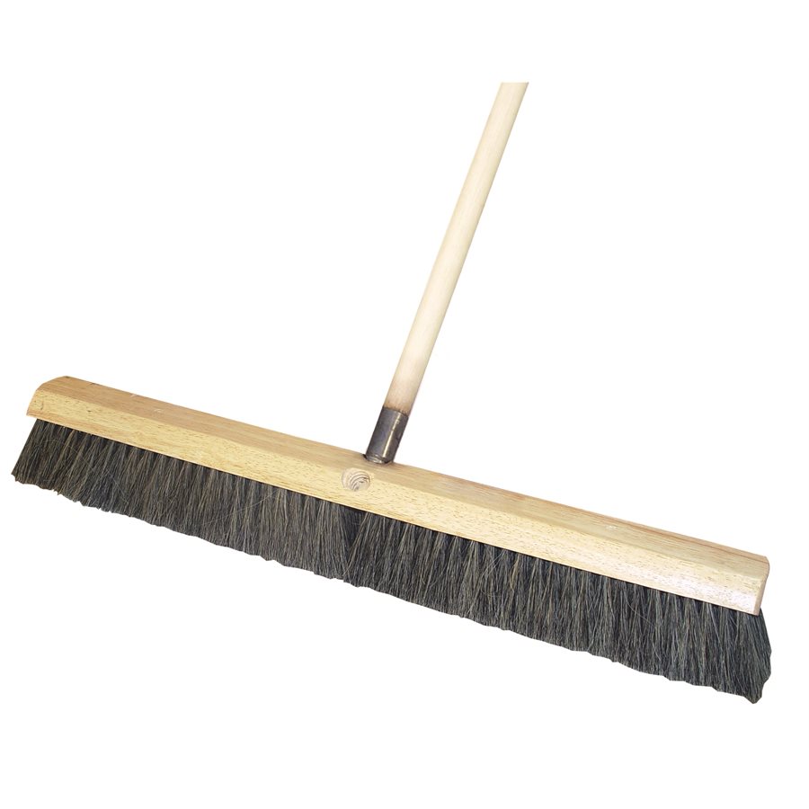 FLOOR BROOM HORSEHAIR 36" WITH 5' WOOD HANDLE