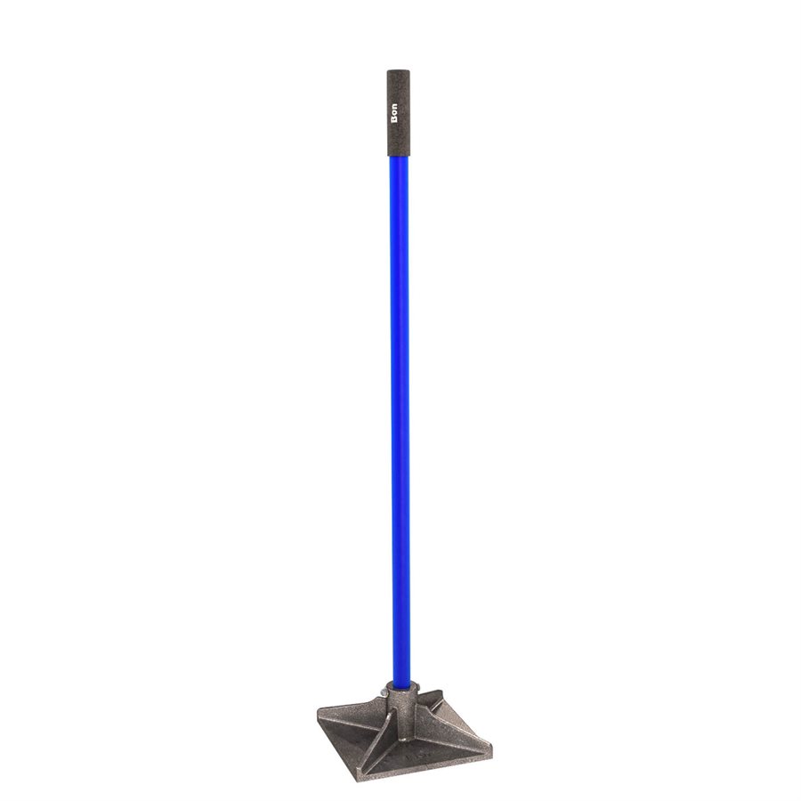 DIRT TAMPER 10" X 10" WITH BOLTED STEEL HANDLE