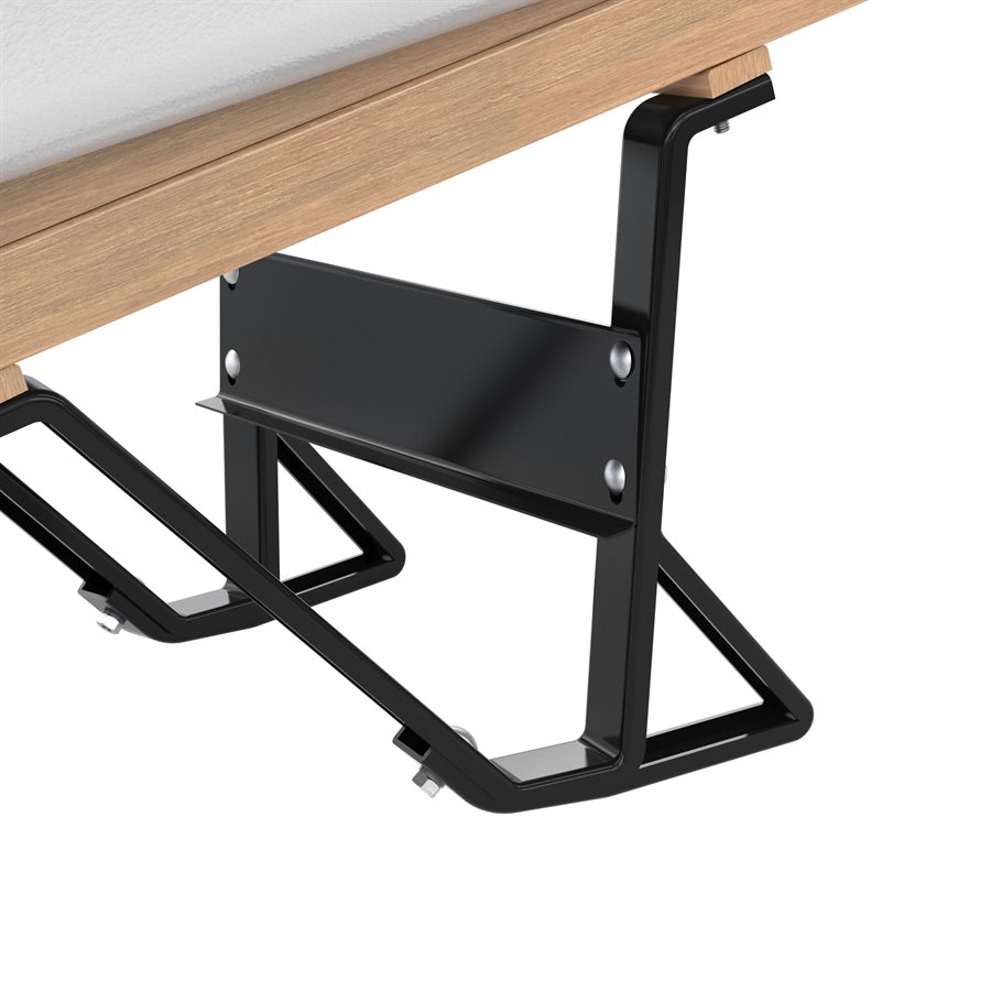 STEEL TRAY WHEELBARROW WITH LEG STABILIZER 6 CU FT SINGLE RIBBED