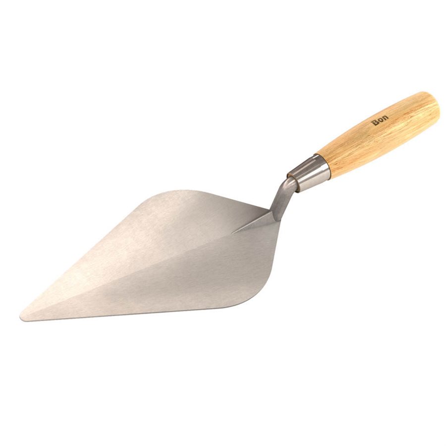 WIDE LONDON TROWEL 10" WITH WOOD HANDLE