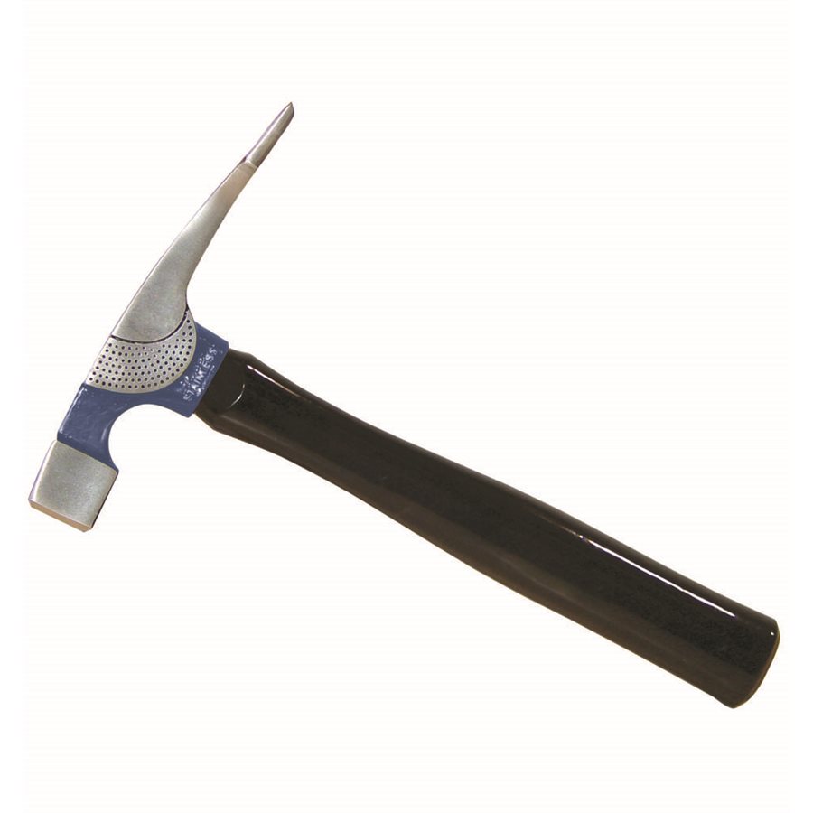 STAINLESS STEEL WIDE BRICK HAMMER 20 OZ WITH WOOD HANDLE