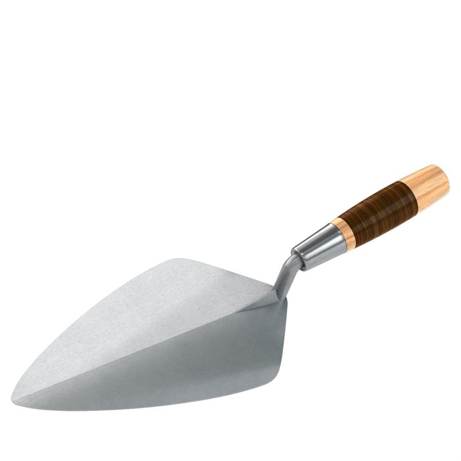WIDE LONDON STEEL BRICK TROWEL 10" WITH LEATHER HANDLE