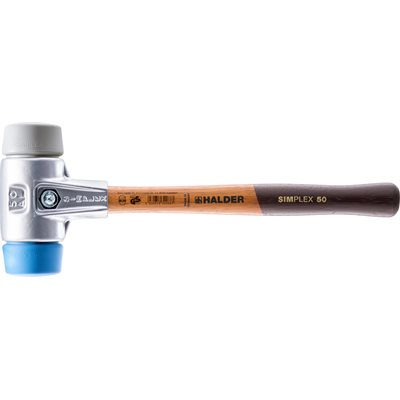 SIMPLEX MALLET BLUE/GREY RUBBER FACE - 6.53 OZ - ALUMINUM HOUSING - WOOD HANDLE 