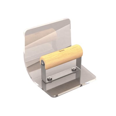 PLEXIGLASS INSIDE STEP TOOL - 6" x 5" - 2" RADIUS WOOD HANDLE PLEXIGLASS INSIDE STEP TOOL - 6" x 5" - 2" RADIUS WOOD HANDLE