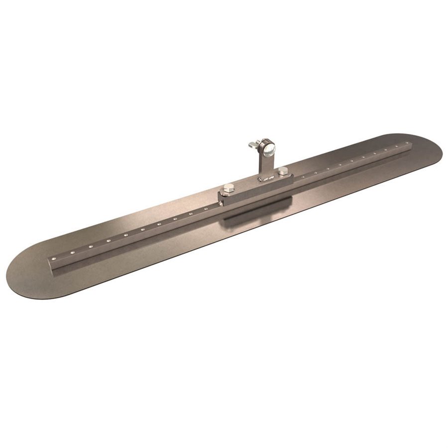 SPRING STEEL FRESNO TROWEL ROUND END 36" x 5" WITH IN LINE BRACKET