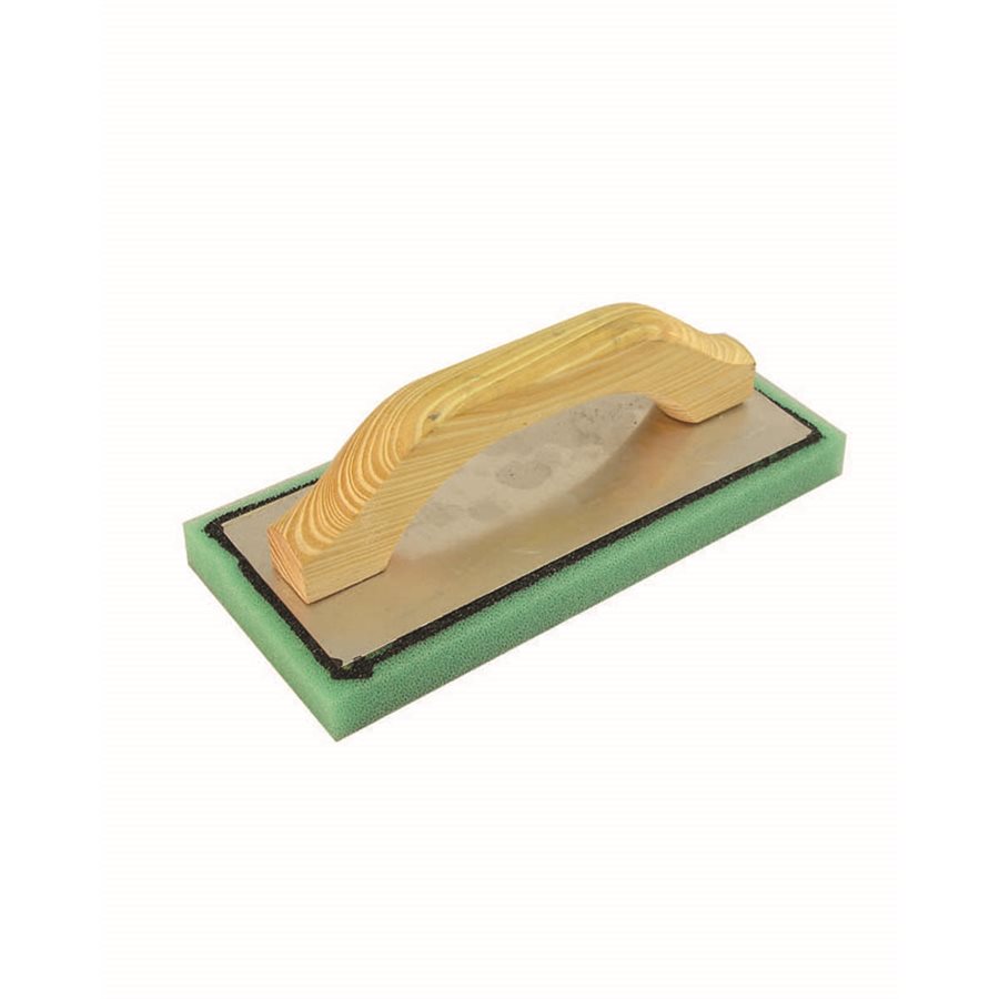 FINE GREEN FOAM FLOAT 9 1/2" X 4" X 3/4" WITH WOOD HANDLE