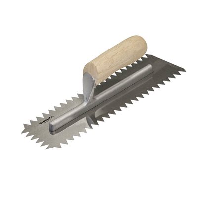 SCRATCHER TROWEL - 16" x 4 1/2" WITH WOOD HANDLE