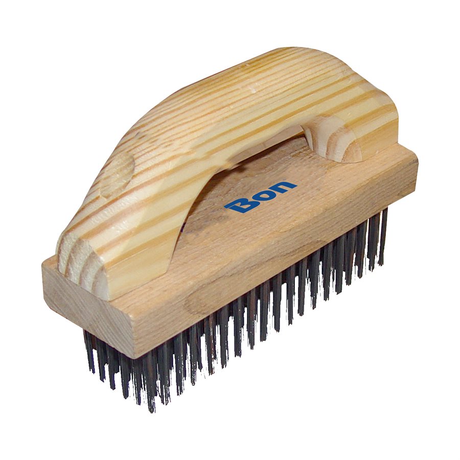 WIRE BRUSH 7 1/8" x 2 1/4" WITH WOOD HANDLE