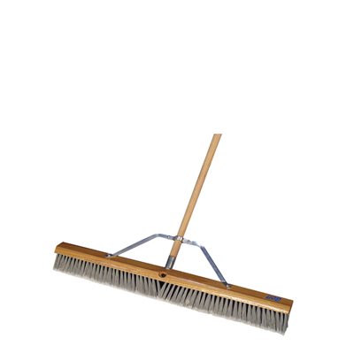Bon Tool 84-518 36-Inch Silver Tip Flagged Broom with Handle & Rubbermaid Commercial Products FG636400LAC Lacquered-Wood Handle with Threaded Metal Tip Natural 