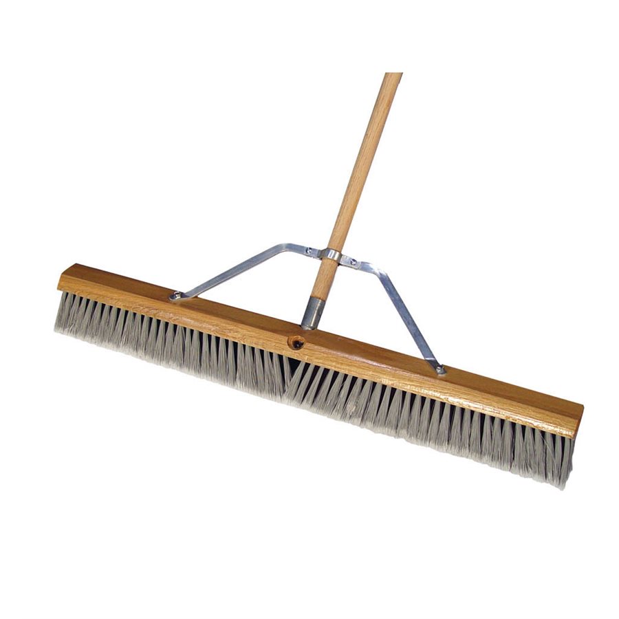 FLOOR BROOM 3" SILVER TIP FLAGGED 30" WITH 5' WOOD HANDLE
