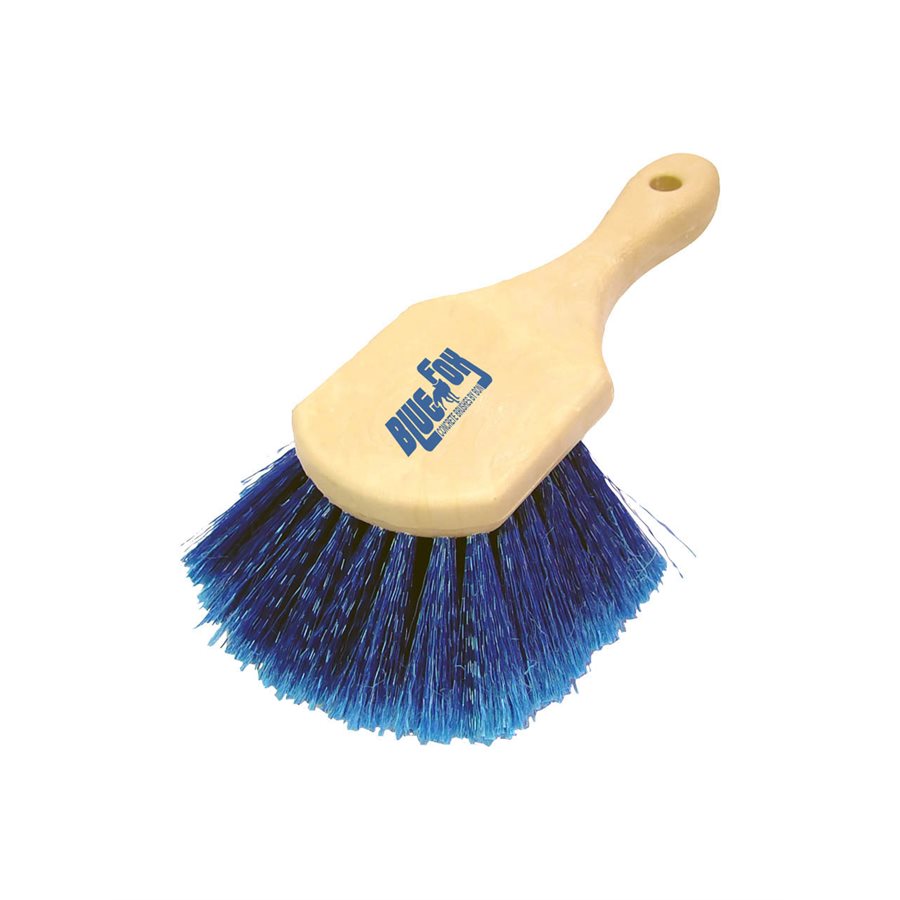 WASH APPLICATOR BRUSH BLUE FIBER 8" HANDLE